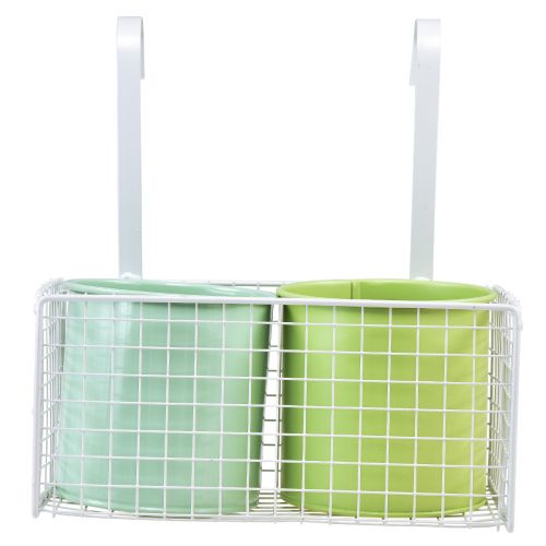 Artikel Blumentopf Hängend Metall Grün Balkon Deko L22cm H23,5cm