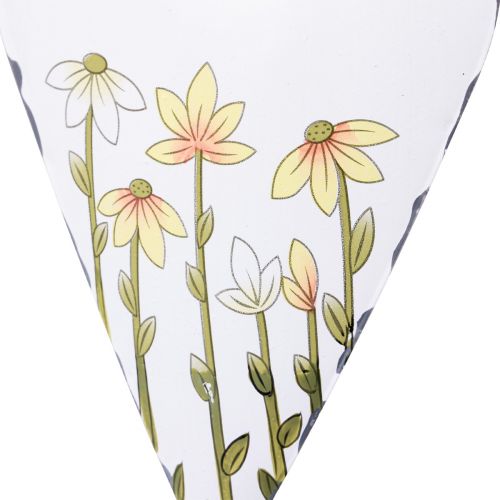 Artikel Herzen Metall Weiß zum Hängen Landhausstil 14×1,5×20cm 2 St