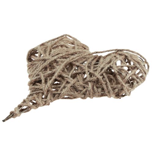 Floristik24 Deko Herz Metall Natur Bespannt Frühlingsdeko 20×22cm