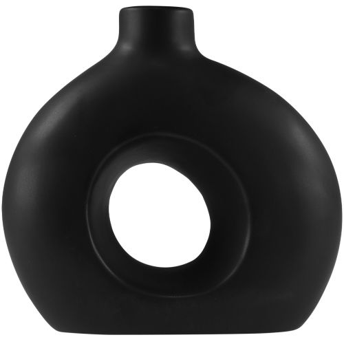 Artikel Vase Modern Keramik Schwarz Modern Oval 21×7×20cm