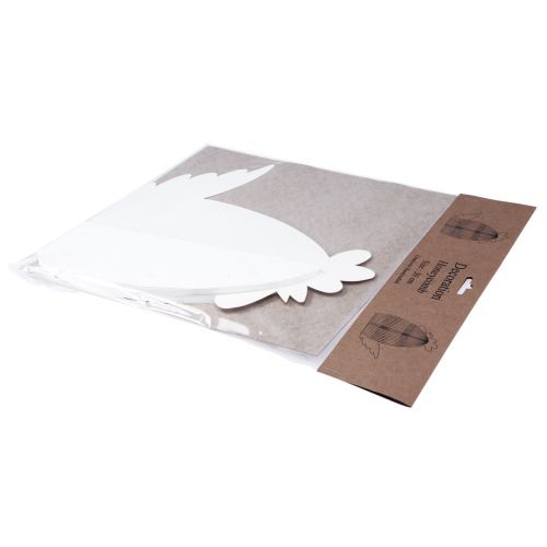 Artikel Deko Huhn Wabenpapier Dekofigur Weiß 28,5x15,5x30cm