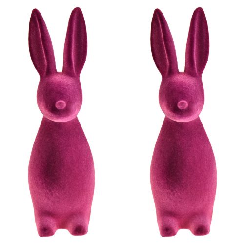 Artikel Osterhasen Violett Deko Hasen – 2. Wahl – Beflockt 8×10×29cm 2 St