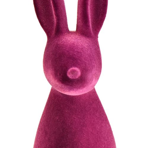 Floristik24 Hase Beflockt Osterhasen Deko – 2. Wahl – Violett 15×15,5×47cm