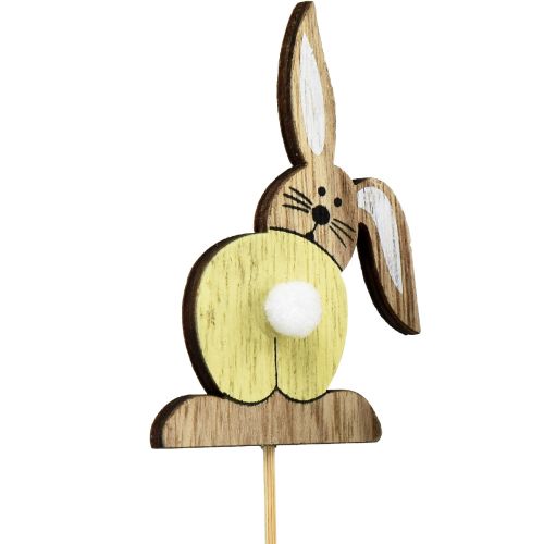 Floristik24 Osterhase Holz Blumenstecker Ostern Bunt H8cm 12 St