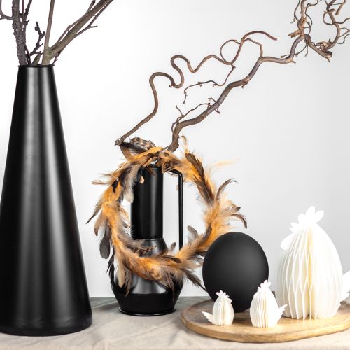 Federkranz in Hellbraun Deko Kranz Federn Ø20cm 3 St