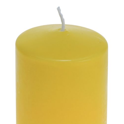 Stumpenkerze Gelb Zitrone Wenzel Kerzen PURE Kerzen 130×60mm
