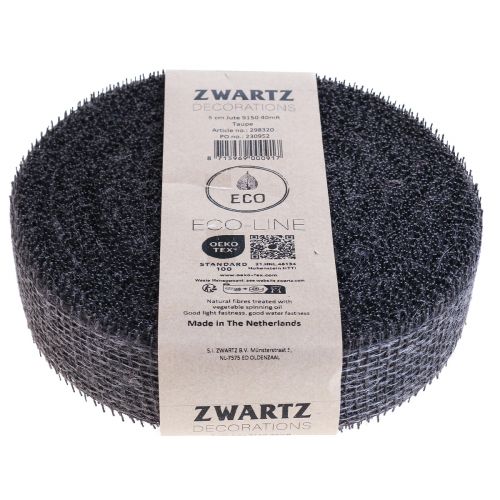 Artikel Juteband Netzband Dekoband Jute Braun Taupe 5cm 40m