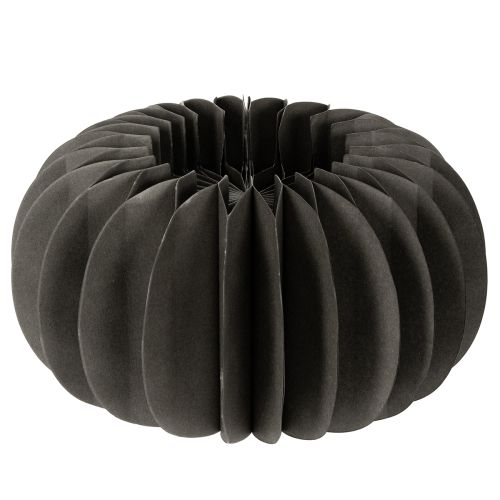 Wabenpapier Kürbis aus Papier, dunkelgrau, 24 cm, 4er-Set