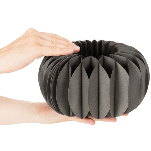Artikel Wabenpapier Kürbis aus Papier, dunkelgrau, 24 cm, 4er-Set