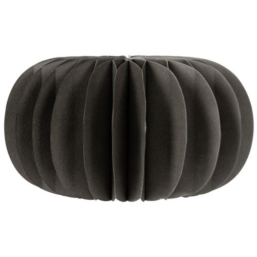 Wabenpapier Kürbis aus Papier, dunkelgrau, 24 cm, 4er-Set | Floristik24.ch