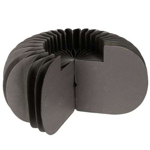 Wabenpapier Kürbis aus Papier, dunkelgrau, 24 cm, 4er-Set | Floristik24.ch