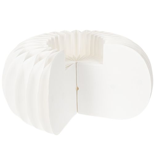 Wabenpapier Kürbis rund 24 cm weiss für Trockenblumen und Herbstdeko, 4 Stück | Floristik24.ch