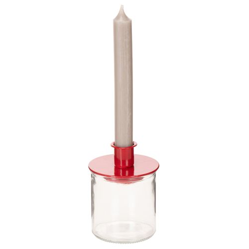 Glaswindlicht rund klares Glas Teelichthalter 8 cm 3er-Set | Floristik24.ch