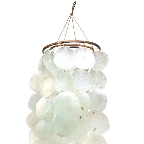 Floristik24 Capiz Windspiel Hängedeko Muscheldeko Grün Ø29cm 160cm