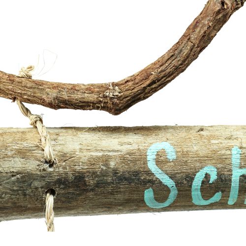 Floristik24 Treibholz Deko mit Schriftzug, Wandschmuck, maritime Hängedeko 43×41cm