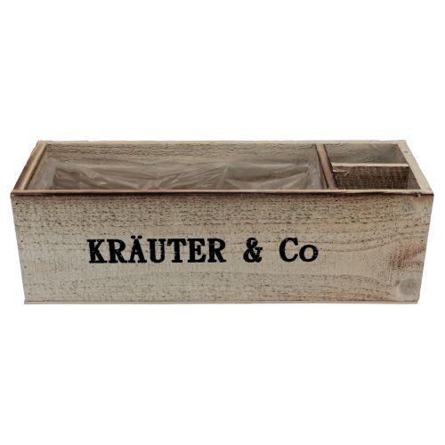 Floristik24 Kräuterkiste Holz Kräuterkasten Natur 39×13×12cm
