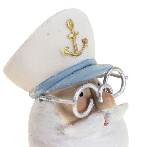 Floristik24 Maritime Deko Figur Kapitän mit Brille Sommerdeko H11,5cm