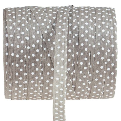 Artikel Geschenkband gepunktet Baumwollband Braun 10mm 100m