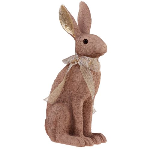 Floristik24 Osterhase Deko Hase mit Schleife Braun Deko Ostern 35cm