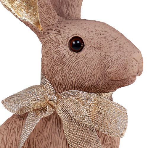 Floristik24 Osterhase Deko Hase mit Schleife Braun Deko Ostern 35cm