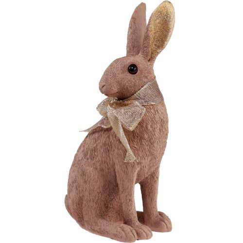 Osterhase Deko Hase mit Schleife Braun Osterdeko 25cm