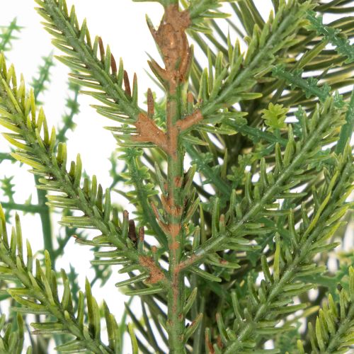 Künstlicher Tannenzweig aus Kunststoff 22 cm Grün 2er-Set für saisonale Dekoration | Floristik24.ch