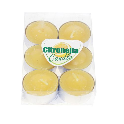 Artikel Duftkerze Citronella Kerze, Citronella Teelichter Ø3,5cm H1,5cm 6St