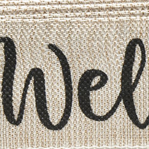 Floristik24 „Welcome“ Band Türdeko Dekoband für Türkranz 30mm 7m