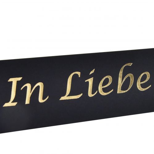 Artikel Anhänger Schwarz Gold In Liebe Trauer 20x4,5cm 12 St