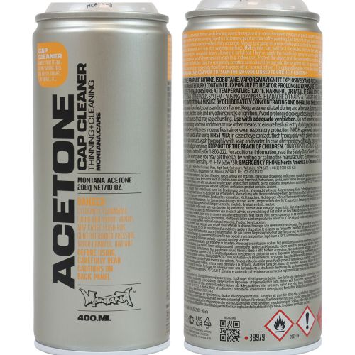 Artikel Aceton Spray Reiniger + Verdünner Montana Cap Cleaner 400ml