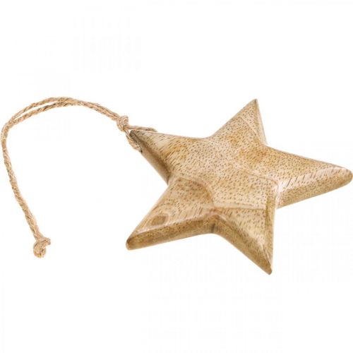 Floristik24 Adventsdeko, Stern aus Holz, Weihnachtsdeko Stern H9cm 3 St