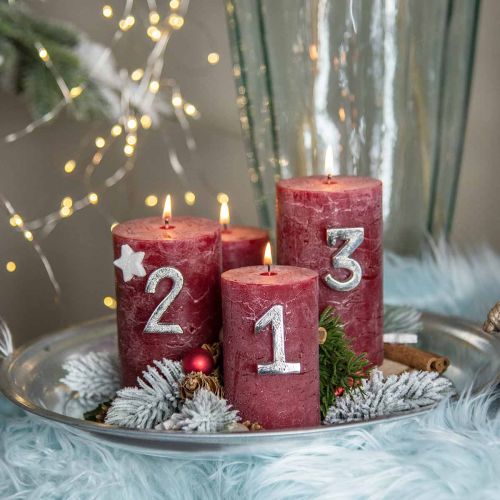 Adventszahlen Kerzen Kerzenpin Zahlen Advent 4,5cm 4St