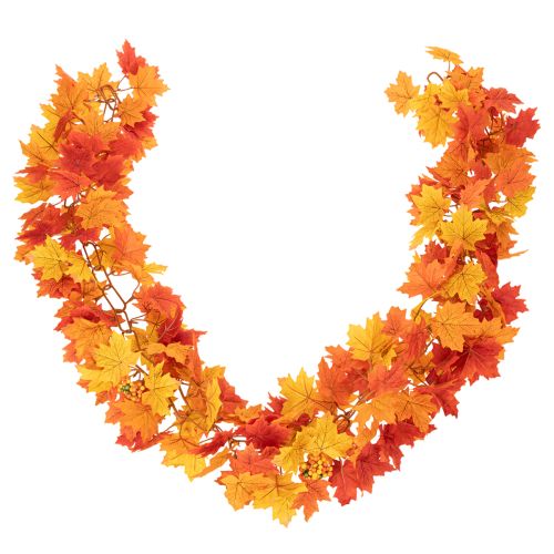 Artikel Künstliche Ahornblatt-Girlande 170 cm in Rot-Orange-Gelb für Herbstdekoration im Innenbereich