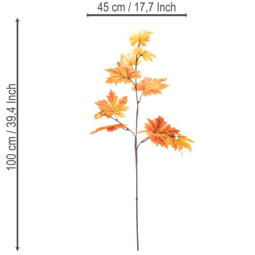Künstlicher Ahornzweig 100 cm in Herbstfarben für Innenräume | Floristik24.ch