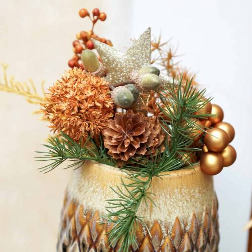 Floristik24 Zierlauch Allium künstlich Orange Ø7cm H58cm 4St