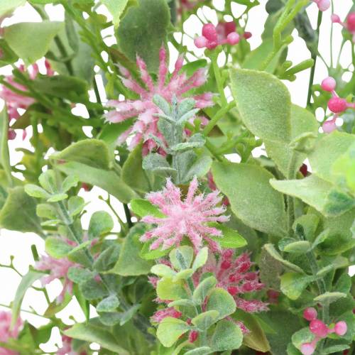 Floristik24 Strauß mit Gräsern und Blüten künstlich Rosa 53cm