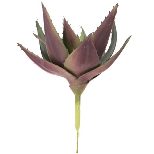 Floristik24 Aloe Vera Kunstpflanze Lila Künstliche Sukkulenten Ø18cm