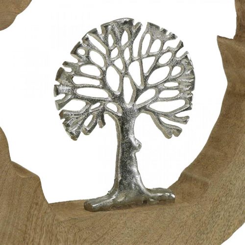 Artikel Baum Tischdeko Holz zum Stellen Mangoholz Natur, Metall 32×5×34cm