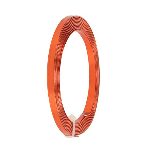 Aluminium Flachdraht Orange 5mm x 1mm 2,5m