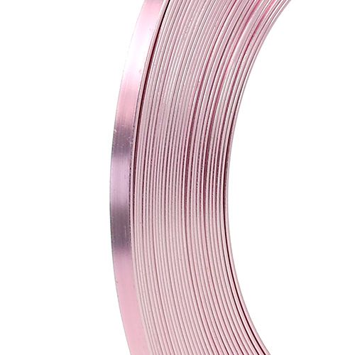 Aluminium Flachdraht Rosa 5mm 10m