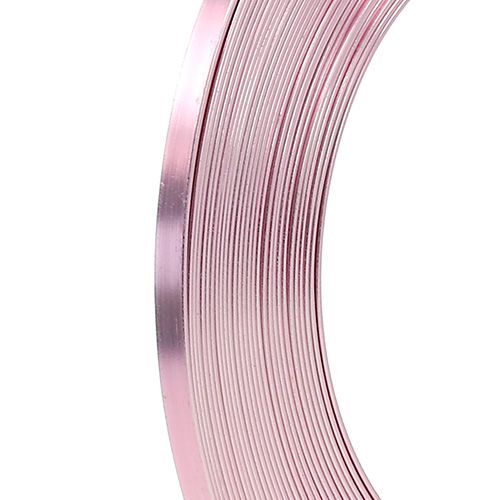Artikel Aluminium Flachdraht Rosa 5mm 10m Blumengestecke Basteldraht