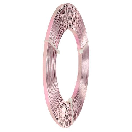 Artikel Aluminium Flachdraht Rosa 5mm 10m Blumengestecke Basteldraht