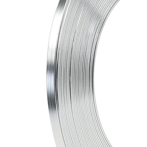 Floristik24 Aluminium Flachdraht Silber 5mm x1mm 10m