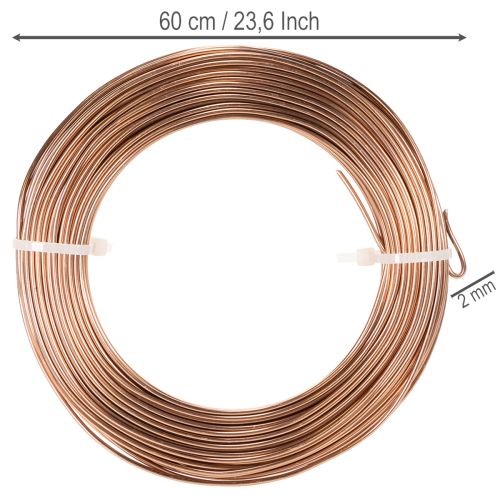 Aluminiumdraht 2 mm Braun 60 m für Basteln und Floristik | Floristik24.ch
