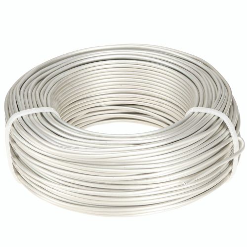 Floristik24 Aluminiumdraht Ø2mm Creme 500g 60m Bonsai Kreativ Draht Basteln