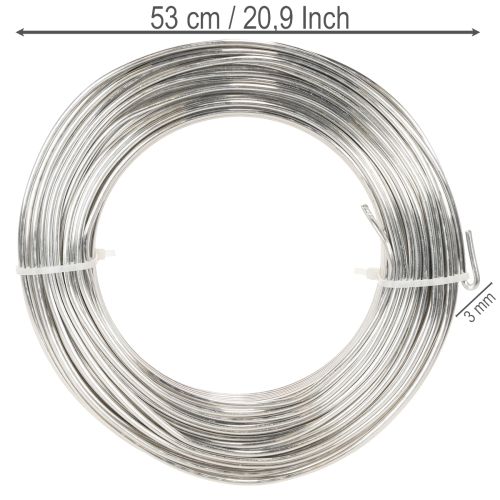 Aluminiumdraht Silber 3 mm 1 kg für kreative Bastel- und Floristikarbeiten | Floristik24.ch