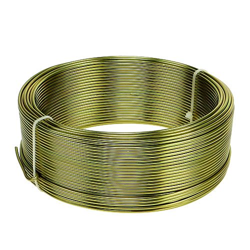 Floristik24 Aluminiumdraht Olive 2mm 500g - Flexibel und Formbar für DIY Projekte, Basteln und Floristik