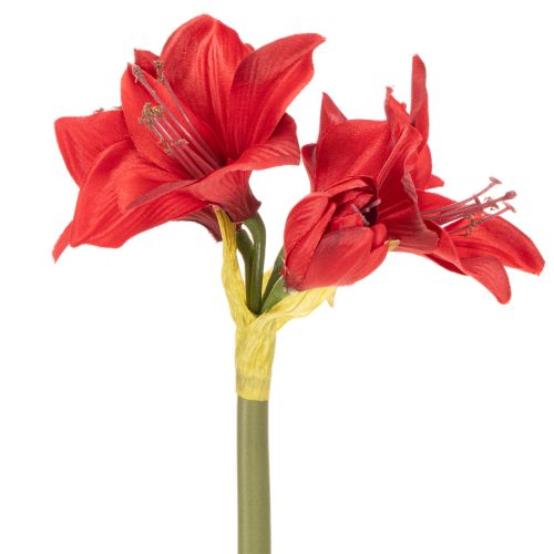 Künstliche Amaryllis Blume Rot mit Stiel 50 cm Weihnachtsdeko | Floristik24.ch