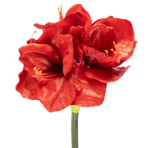 Künstliche Amaryllis in Rot mit langem Stiel, 77 cm