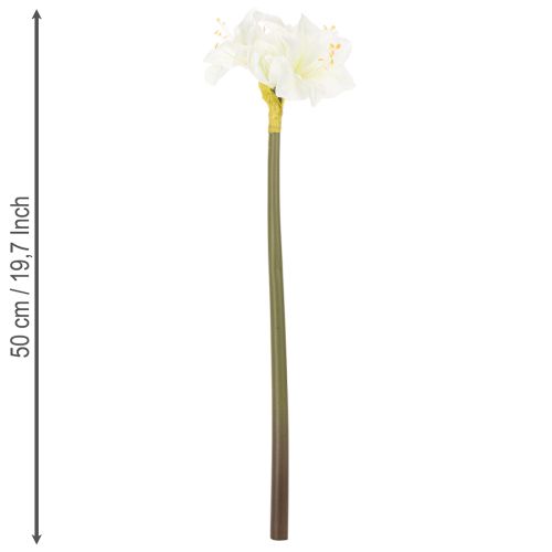 Künstliche Amaryllis Weiss mit Stiel 50cm für Advent und Weihnachten | Floristik24.ch